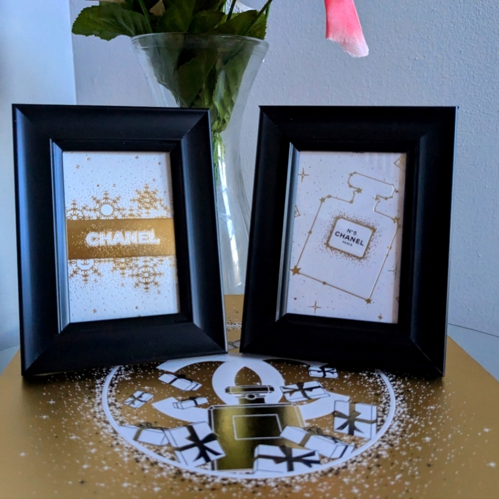 Chanel authentic Limited Edition frame in black display case
